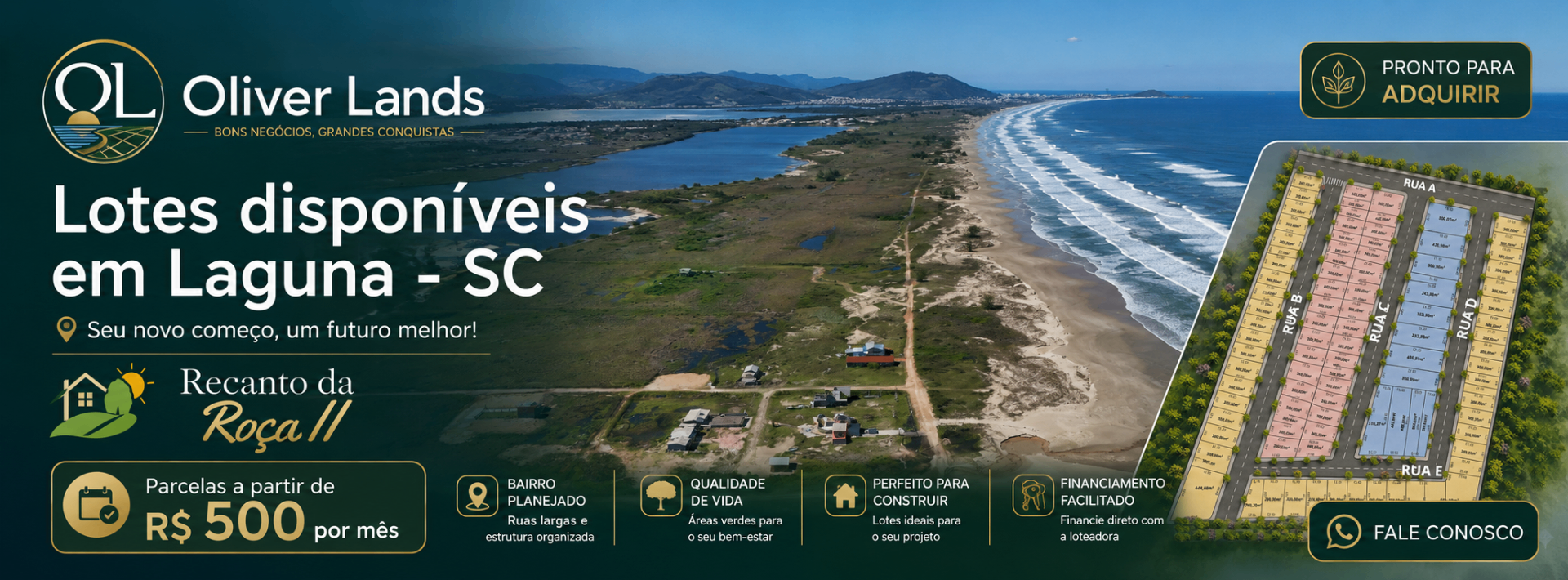 Lotes disponíveis em Laguna - SC | Oliver Lands